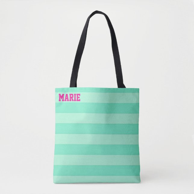 Bolso De Tela Personalized Teal shades of green Shopping (Anverso)