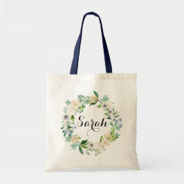 Bolso De Tela Personalized Tote Bag. Floral Tote Bag. Bridesmaid