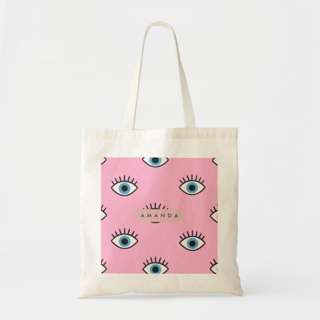 Bolso De Tela Personalized Trendy Evil Eye Pop Art Pattern (Frente)