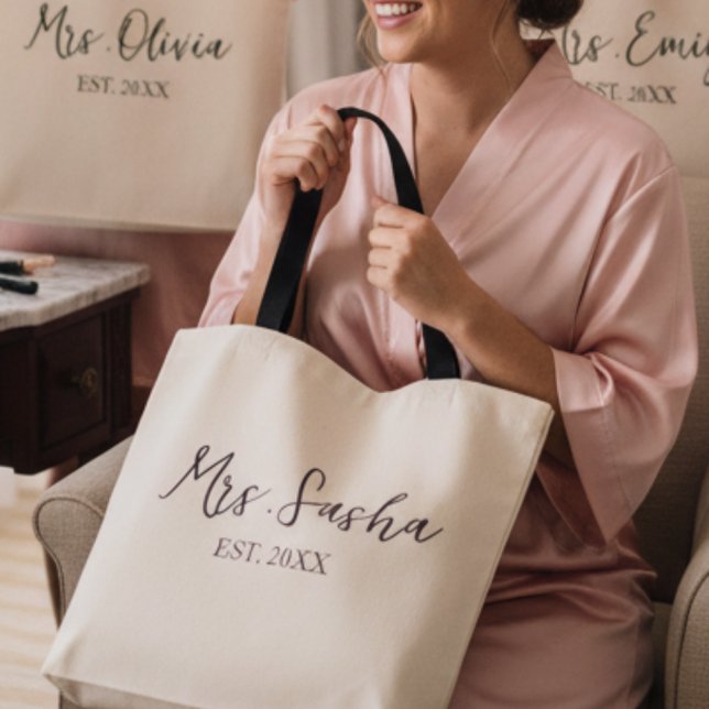 Bolso De Tela Personalized wedding gift,maid of honor gift,mrs.  (Subido por el creador)