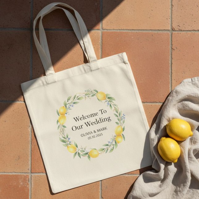 Bolso De Tela  Personalized Wedding Welcome Tote Bag for Guests (Subido por el creador)