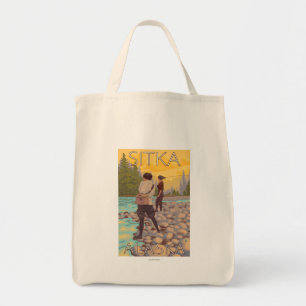 Bolso De Tela Pesca con mosca de las mujeres - Sitka, Alaska