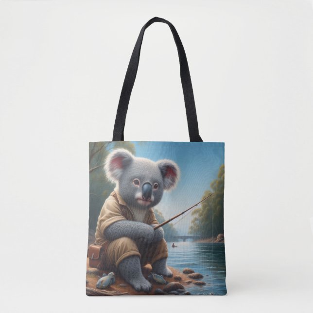 Bolso De Tela Pesca de Koala (Anverso)