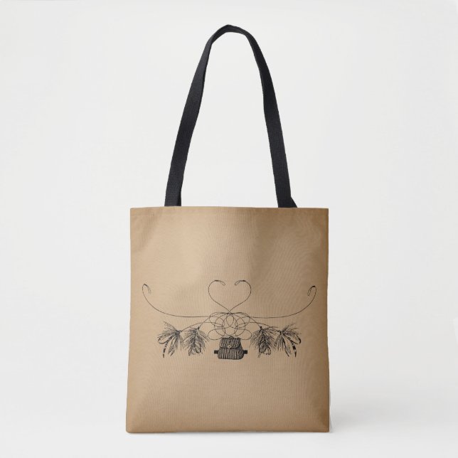 Bolso De Tela Pesca de mosca Arte de época (Anverso)