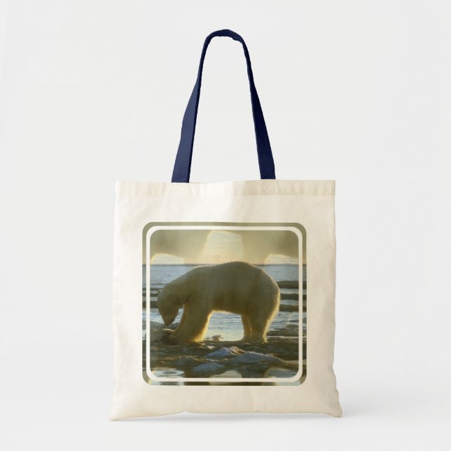 Bolso De Tela Pesca del oso polar (Frente)