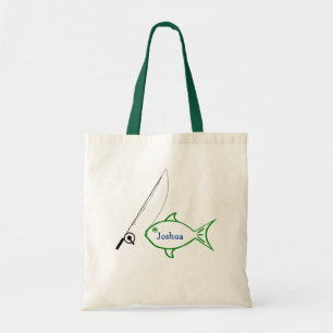 Bolso De Tela Pesca Nombre personalizado Tote Bag