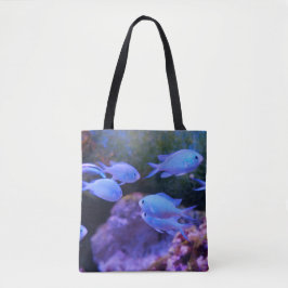 Bolso De Tela Pescado azul tropical