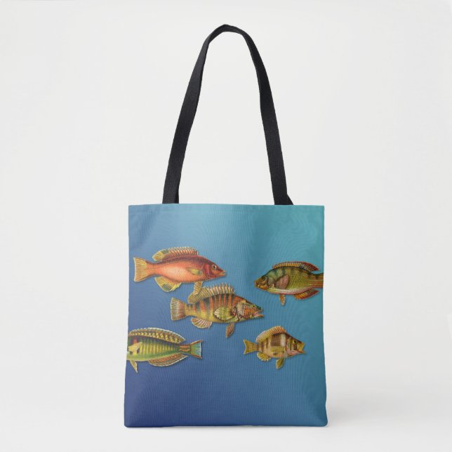 Bolso De Tela Pescado colorido (Anverso)