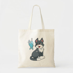 Bolso De Tela Pescado de cebo de gato