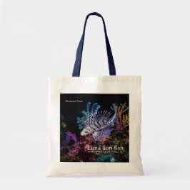 Bolso De Tela Pescado de león Luna, Pterois lunulata,