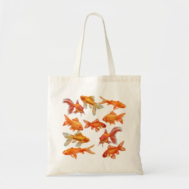 Bolso De Tela Pescado de oro (Frente)