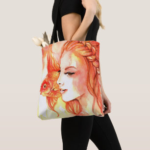 Bolso De Tela Pescado de oro