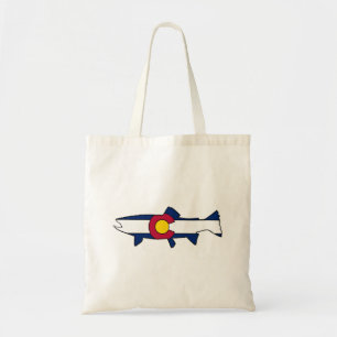 Bolso De Tela Pescado de trucha de la bandera de Colorado reutil