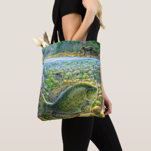 Bolso De Tela Pescado del río Montaña