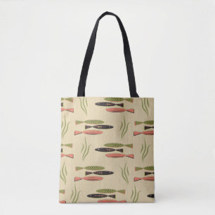 Bolso De Tela Pescado moderno de mediados del siglo XX
