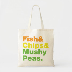 Bolso De Tela Pescado & Patatas Fritas & Guisantes Harinosos.