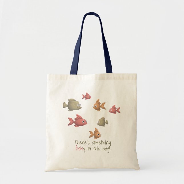BOLSO DE TELA PESCADO, PESCADO DECORATIVO CUDO (Frente)