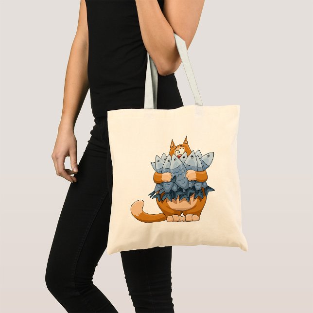 Bolso De Tela Pescado que contiene gato (Subido por el creador)