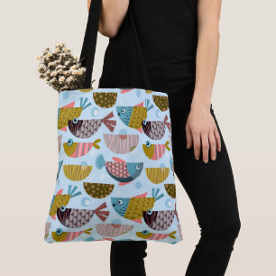 Bolso De Tela Pescado retro