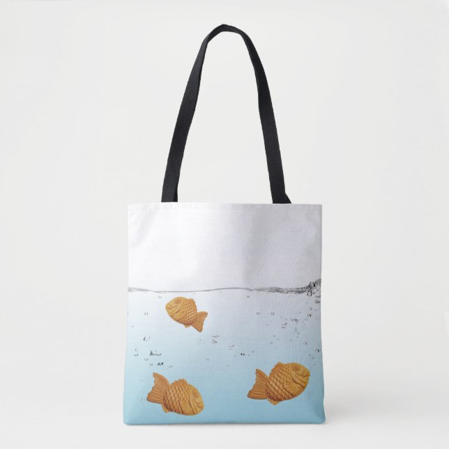 Bolso De Tela Pescado taiyaki feliz baño (Anverso)