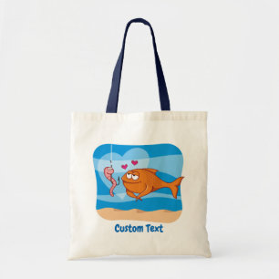 Bolso De Tela Pescado y cebo enamorados Tote Bag