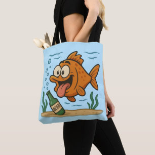 Bolso De Tela Pescado y cerveza