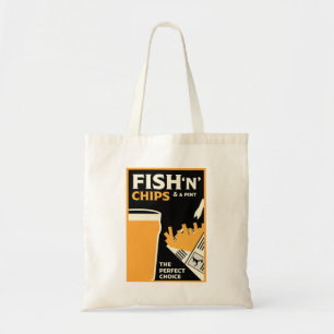 Bolso De Tela Pescado Y Chips Ingleses