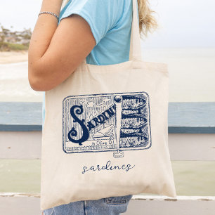 Bolso De Tela Pescador de sardinas de pescado picado estético