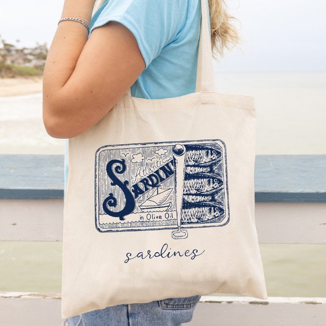 Bolso De Tela Pescador de sardinas de pescado picado estético (Subido por el creador)