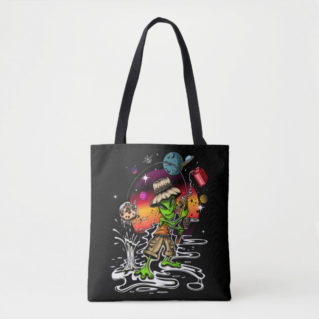 Bolso De Tela Pescador Espacial (Anverso)