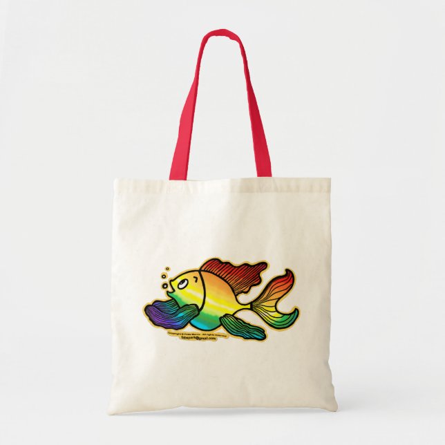Bolso De Tela Pescados de arco iris (Frente)