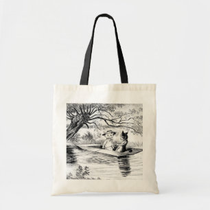 Bolso De Tela Pescando con el amante, Louis Wain