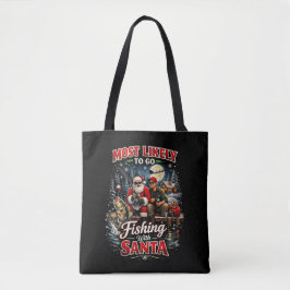 Bolso De Tela Pescando con Santa