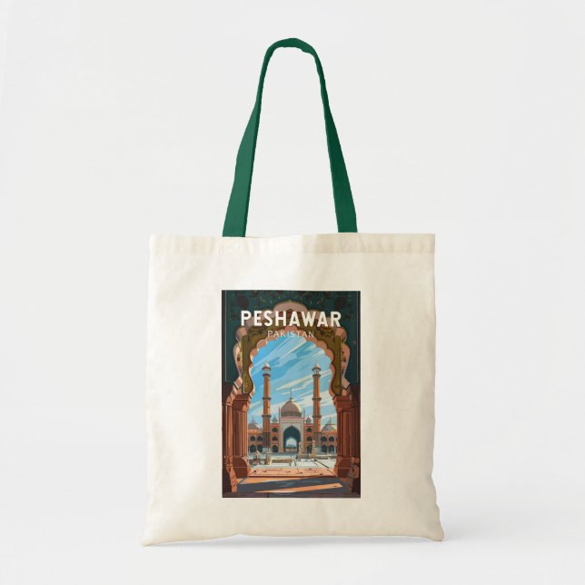 Bolso De Tela Peshawar Pakistán Viaje al arte (Frente)