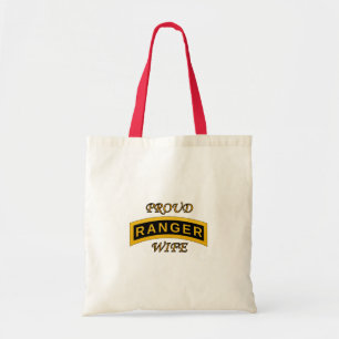 Bolso De Tela Pestaña Escuela de Ranger del Ejército - Esposa Or