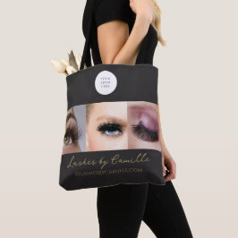 Bolso De Tela Pestañas de foto de guión negro de negocios
