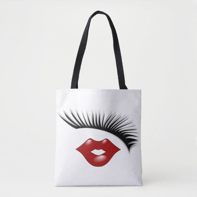 Bolso De Tela Pestañas elegantes femeninas artsy y diseñador de (Anverso)
