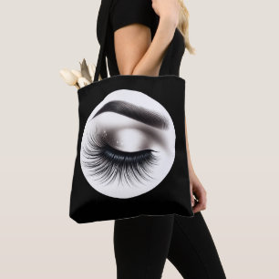 Bolso De Tela Pestañas Postizas Largas Negras Rizadas Extensione