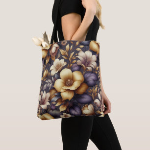 Bolso De Tela Petales soleados y niebla morada