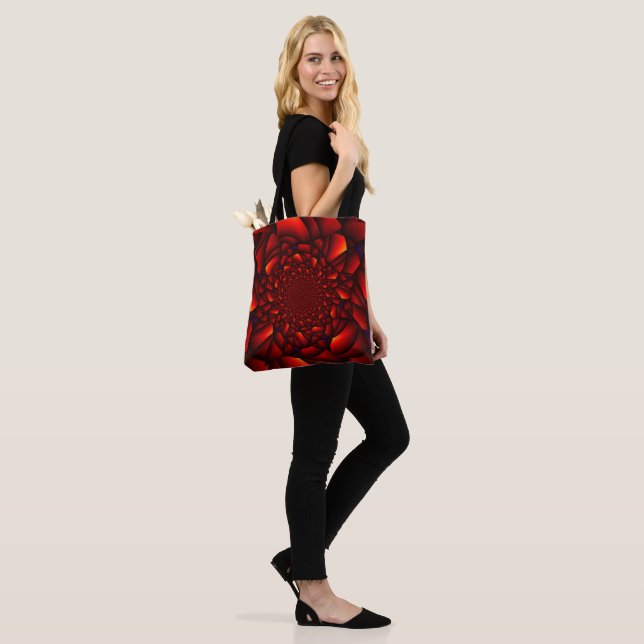 Bolso De Tela Petalo azul negro rojo (Puesto)