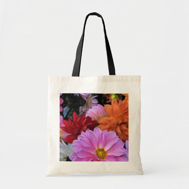Bolso De Tela Pétalos de Dahlia (Frente)