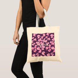 Bolso De Tela Pétalos de flor de pintura rosada de acrílico