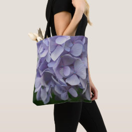 Bolso De Tela Pétalos de flores de hidrangea azul