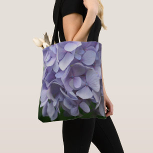 Bolso De Tela Pétalos de flores de hidrangea azul