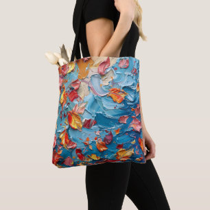 Bolso De Tela Pétalos en Movimiento – Floral Abstracto Expresivo
