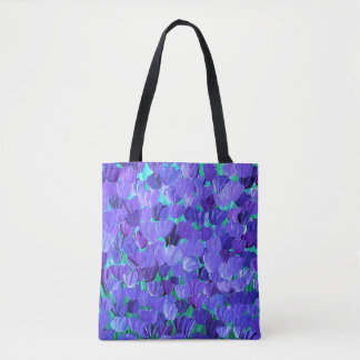 Bolso De Tela Pétalos púrpuras