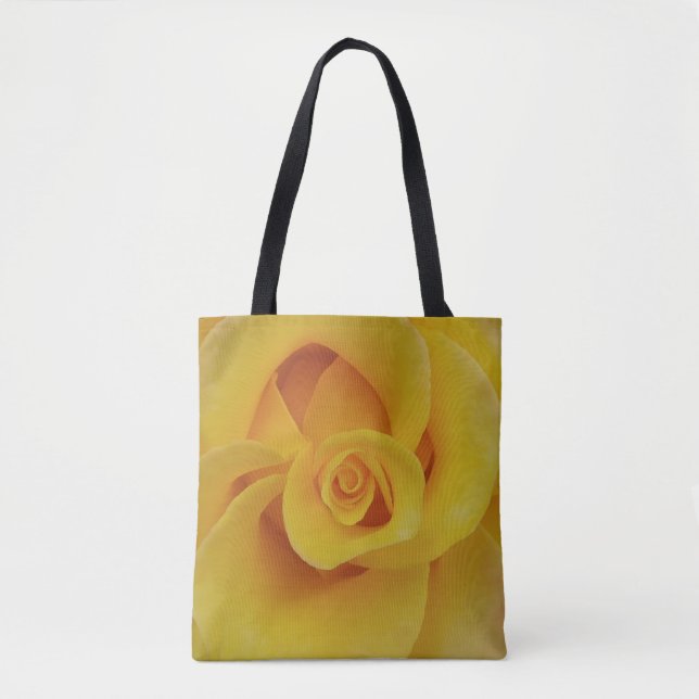Bolso De Tela Pétalos rojos amarillos románticos (Anverso)