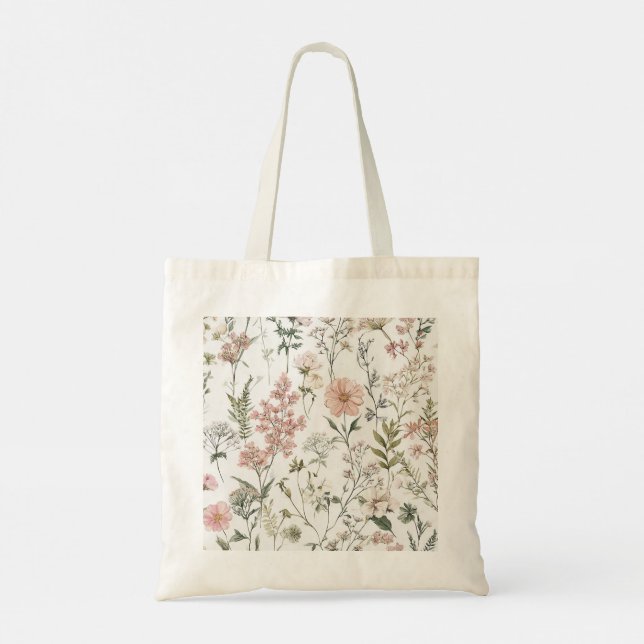 Bolso De Tela Pétalos Serenos (Reverso)