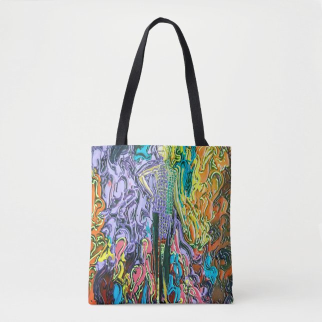 Bolso De Tela "peter max art style" mardi gras bag (Anverso)