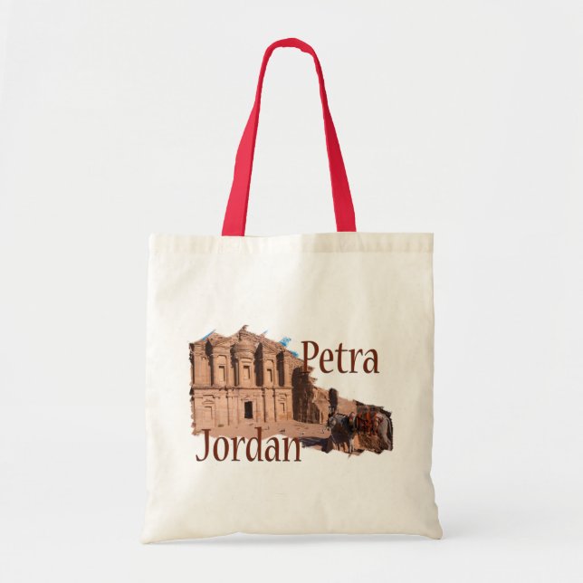 Bolso De Tela Petra, Jordania: El monasterio (Frente)